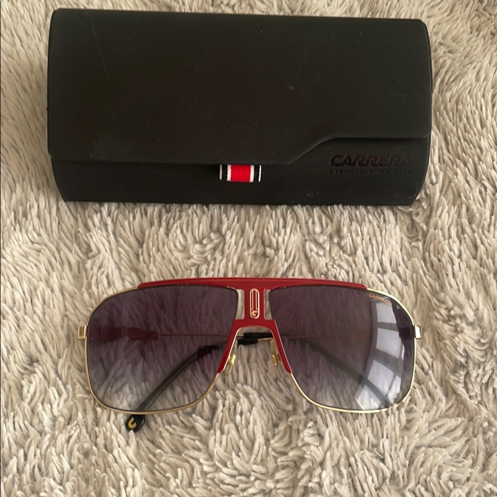 Carrera Red and Gold Sunglasses